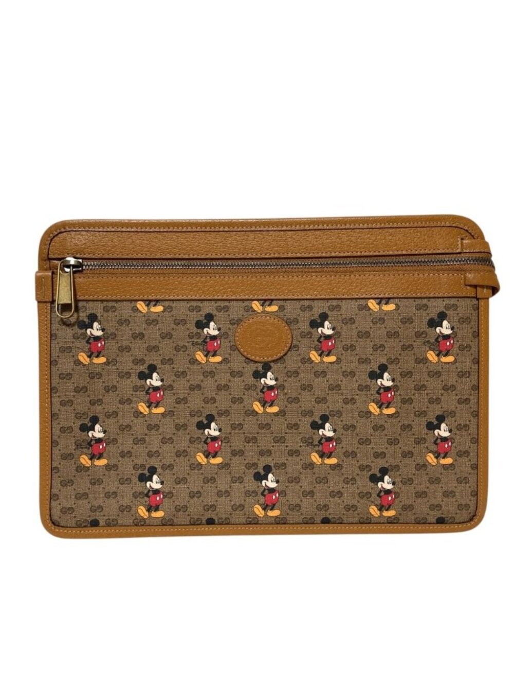 Gucci Disney Collaboration Micro GG Supreme Clutch Brown